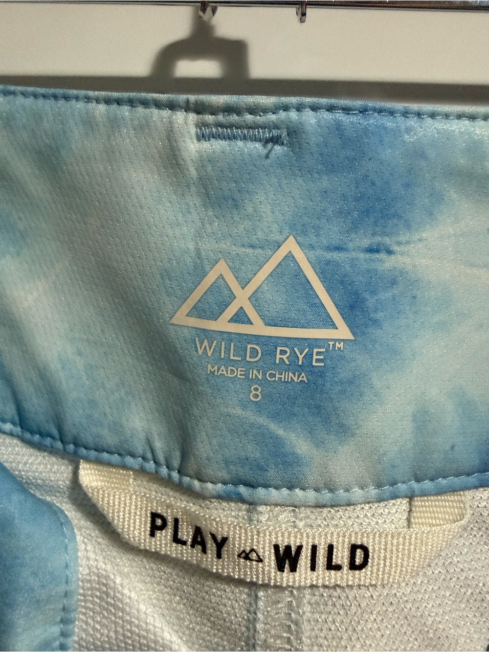 Wild Rye Women's Blue Tie-Dye Bike Shorts - Size 8